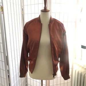 missguided, burnt orange, bomber jacket